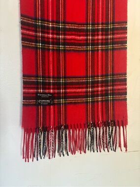 Christian Dior Plaid Cashmaire Acrylic Scarf